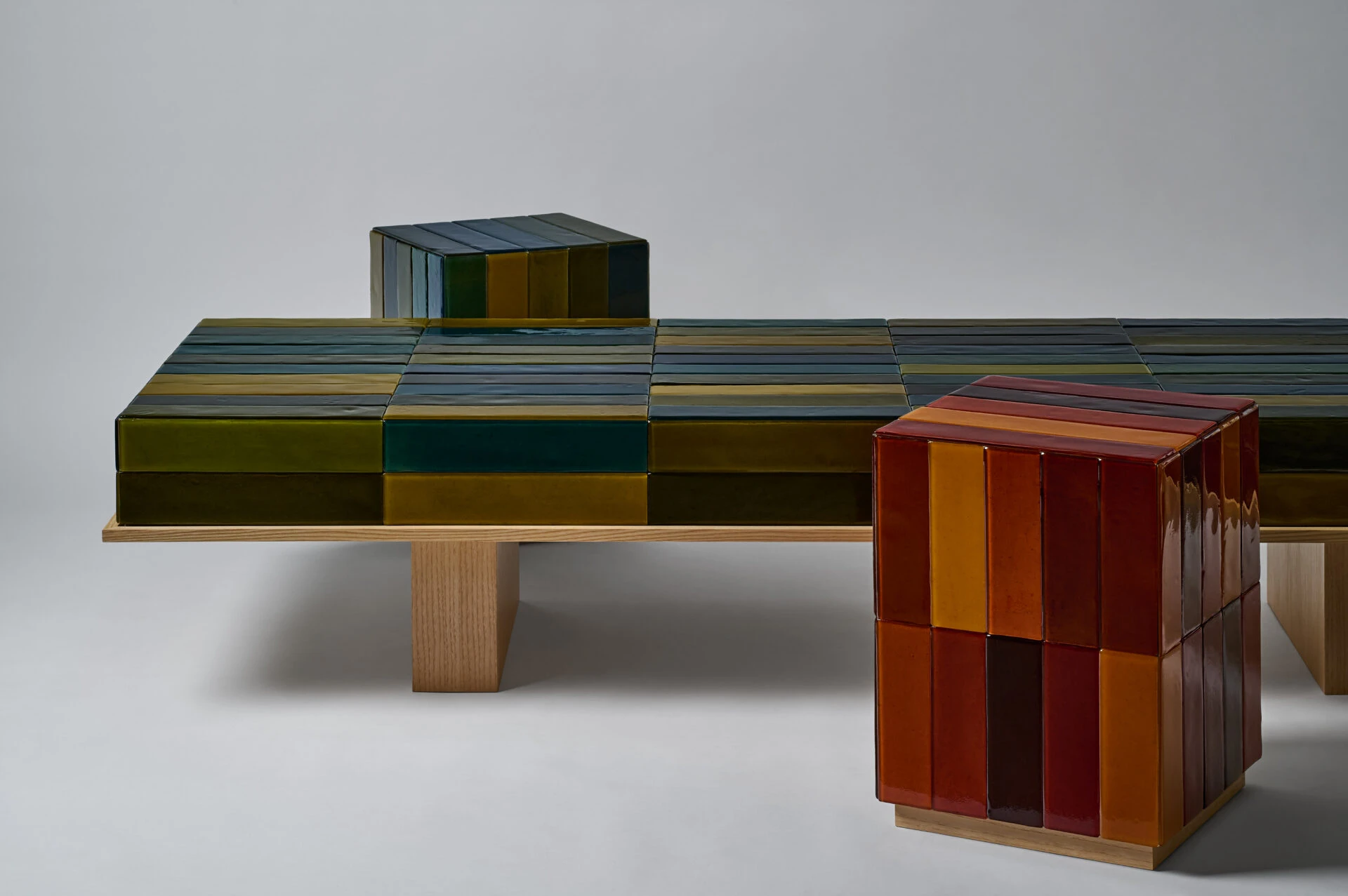 Vibrant micro-algae pigments by SO-Colored, combining natural sustainability with bold design aesthetics.