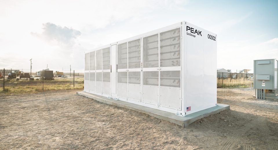Peak Energy Grid Level Storage.