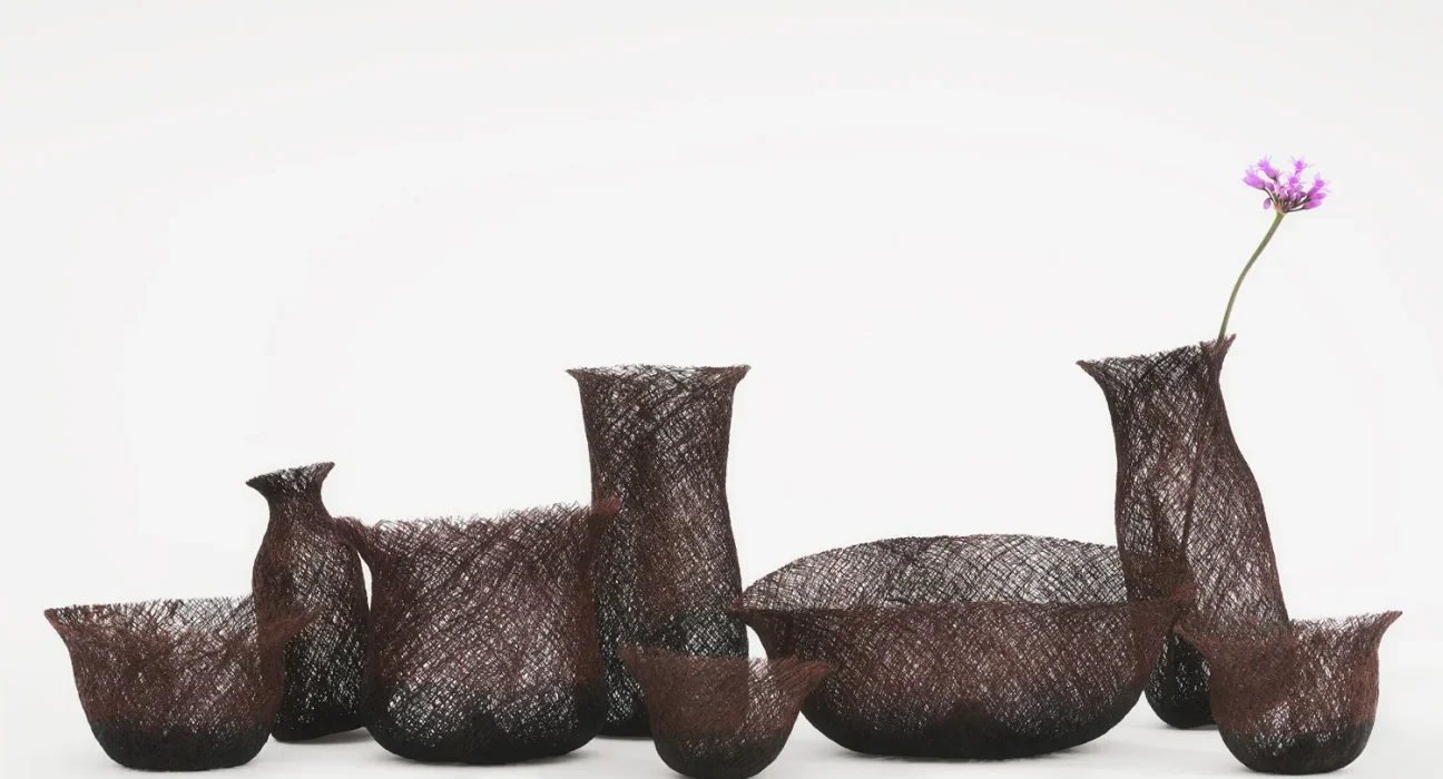 Collection of Utsuwa-Juhi vases of different sizes and shapes.